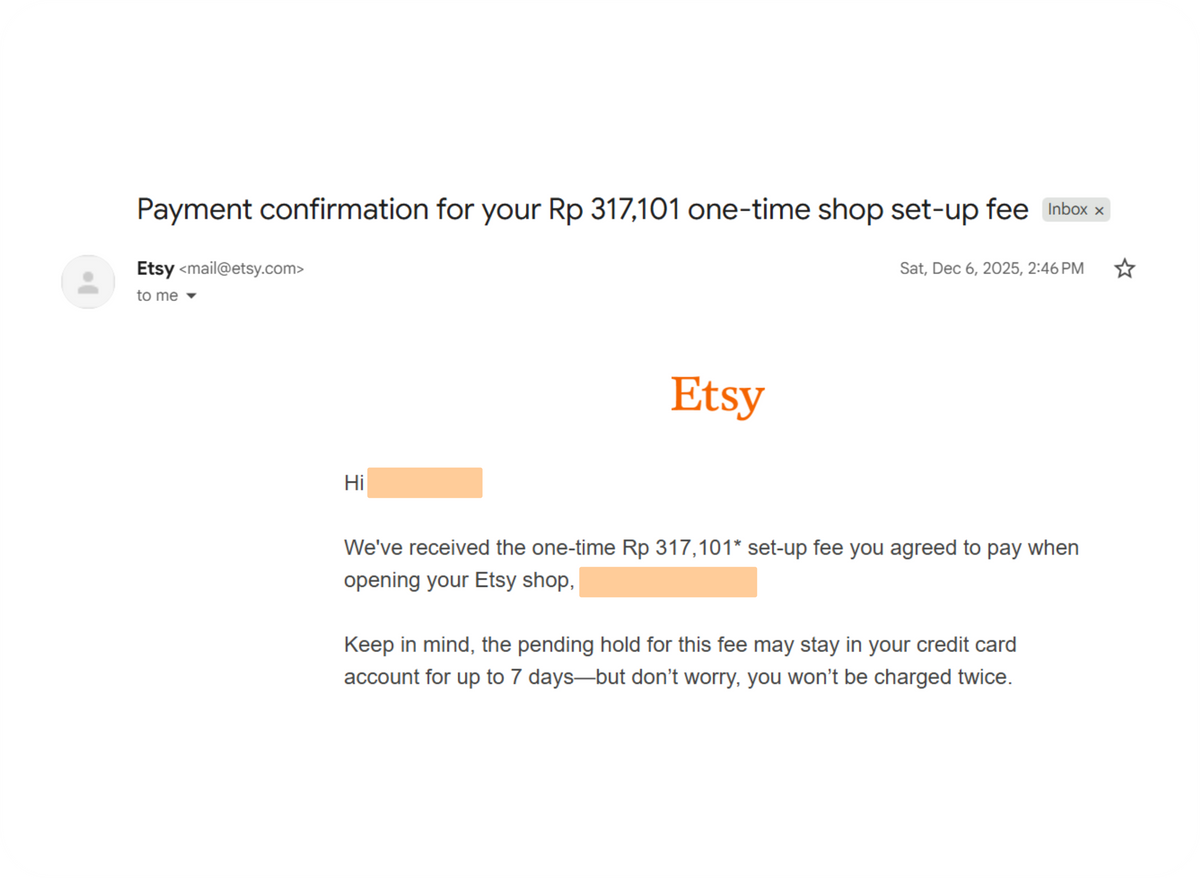 Sample Toko Milik Mitra Etsy Indonesia